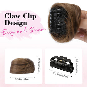 REECHO cat-ear bun accessory in light chocolate brown for cosplay styling.