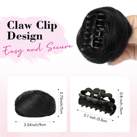 REECHO mini invis-claw clip provides secure grip for quick, non-pulling updos.