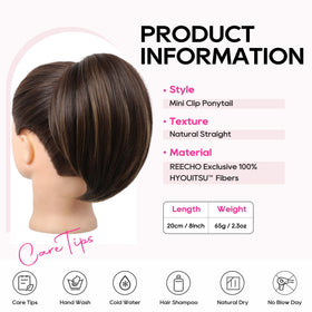 REECHO hairpiece color mix demonstrates realistic shade blend.