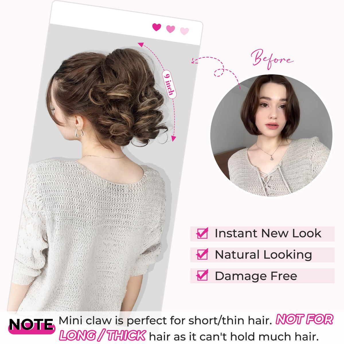 Wearing REECHO ponytail extension for instant length and fullness
