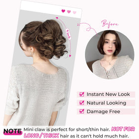Wearing REECHO ponytail extension for instant length and fullness