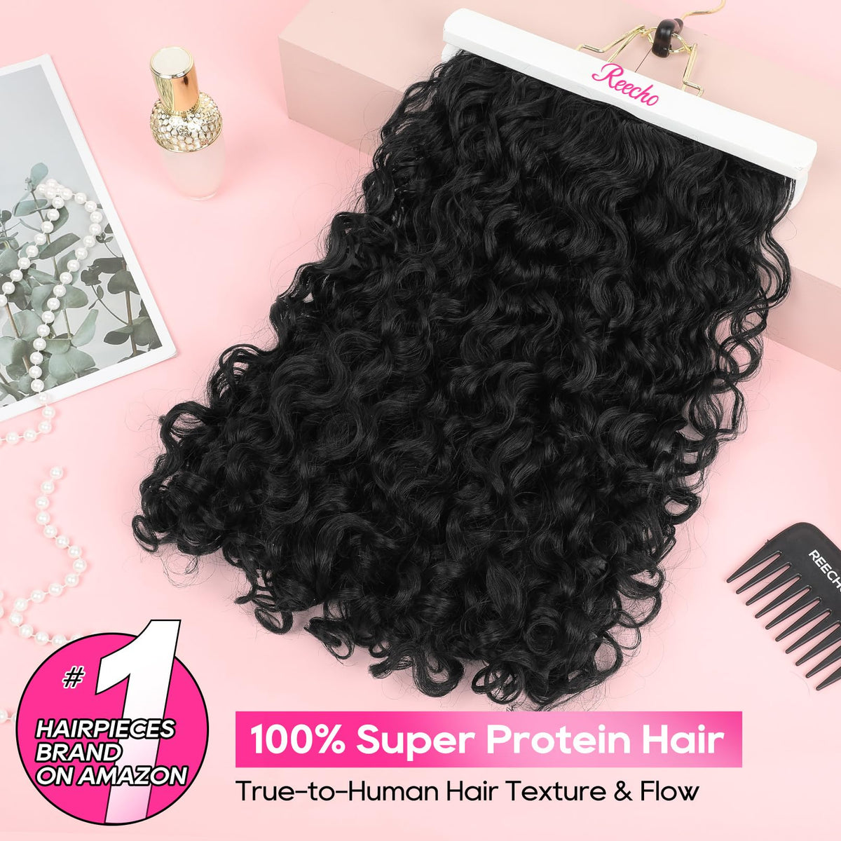 REECHO Secure featherlight clip-ins stay in place during daily activities.
