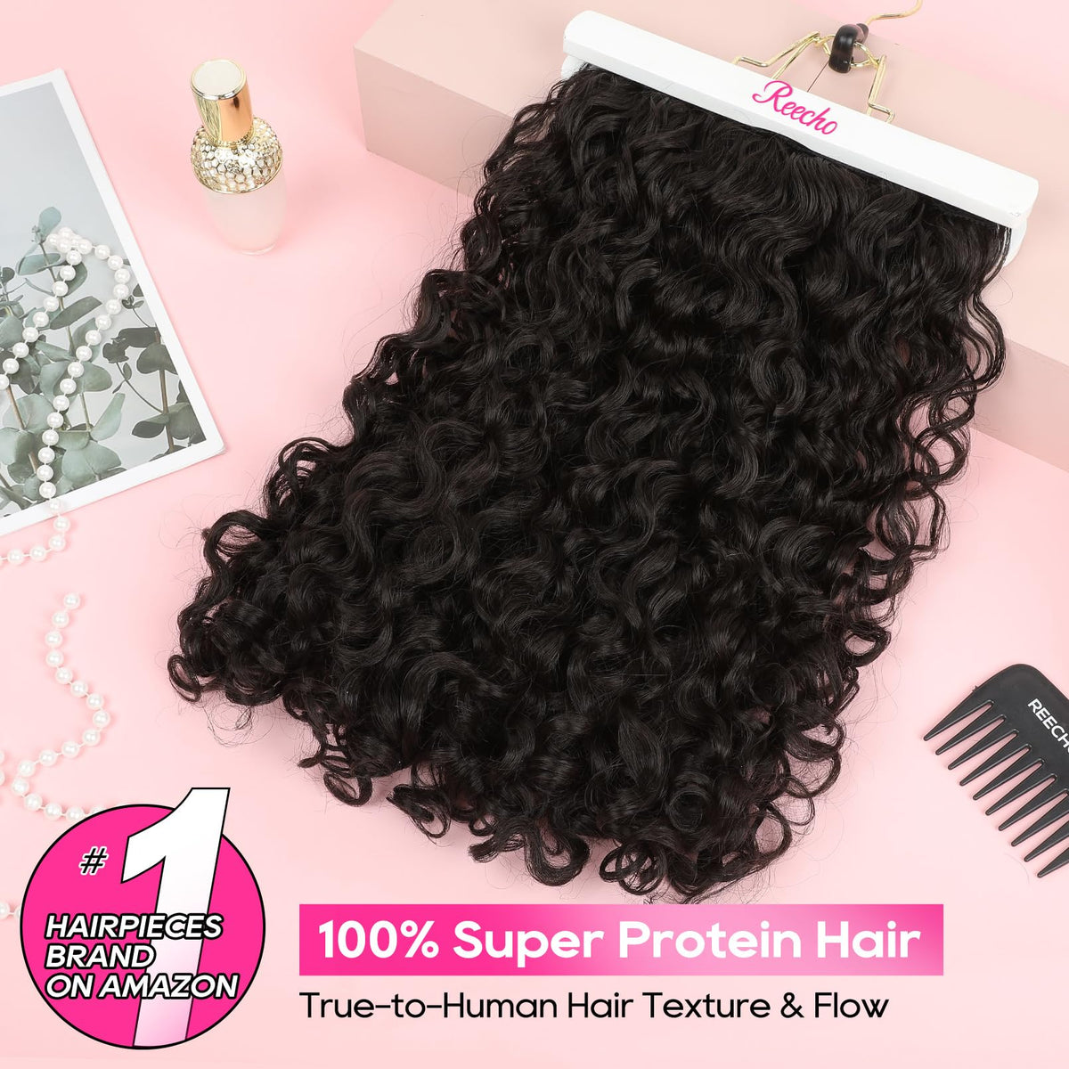 REECHO Clip-ins add silky-soft curls for a smooth, stylish finish.