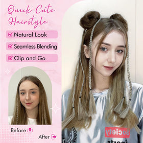 REECHO wig accessory bun extension dark brown for instant volume
