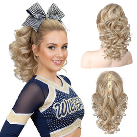 REECHO 12-inch ponytail extension with classic loose curls for instant volume and bounce