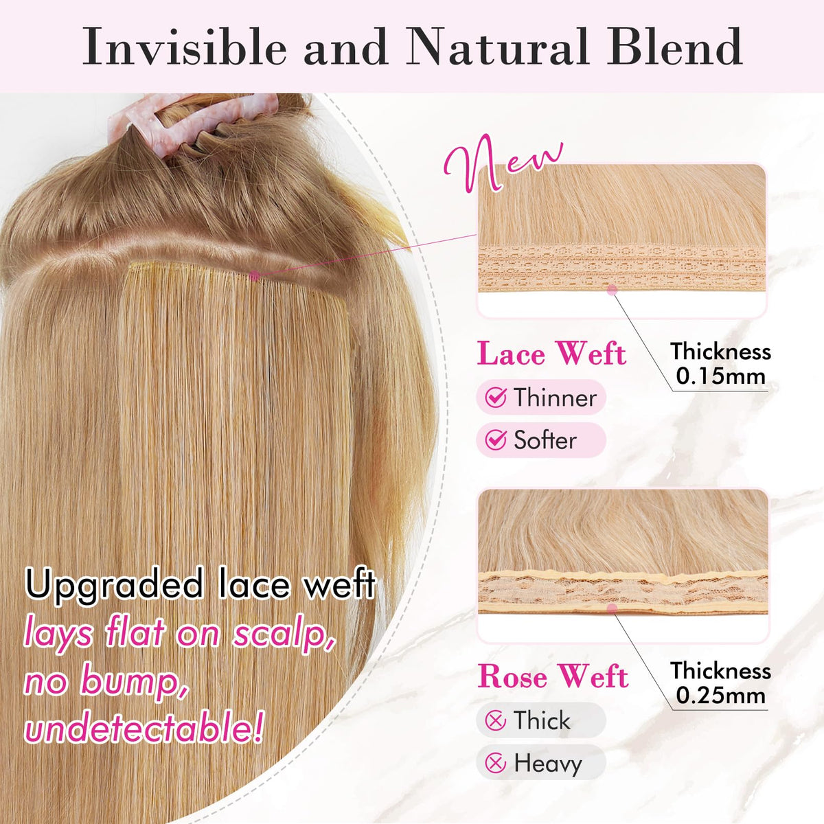 Beach-waves style with REECHO clip-ins in platinum blonde for fuller hair