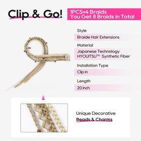 REECHO boho charms beads braids for festival-ready sparkle