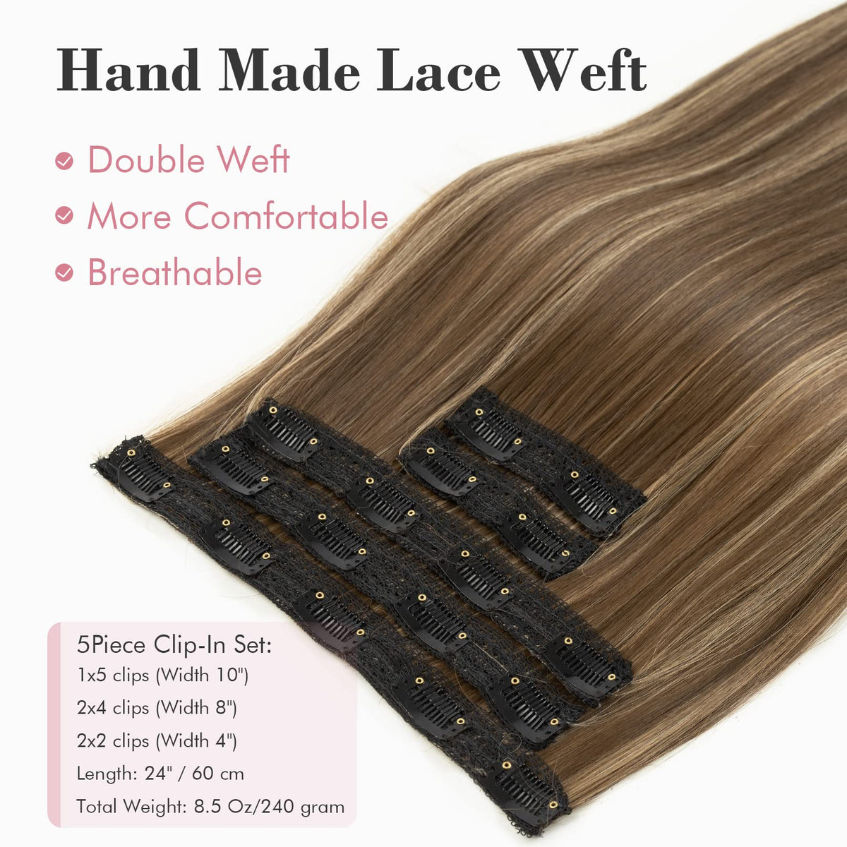 REECHO 10-inch piece with 5 clips adds volume and length securely.