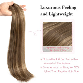 REECHO 8-inch piece with 4 clips for versatile styling.