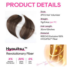 REECHO Clip-in Hair Volumizer back view highlighting seamless density