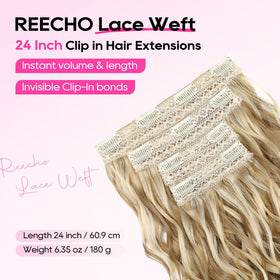 REECHO clip-in weft demonstrates soft, realistic fiber texture with smooth, tangle-free results.