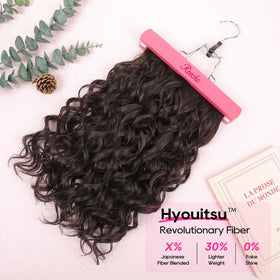 Detailed clip hardware on REECHO curly clip-ins for secure wear