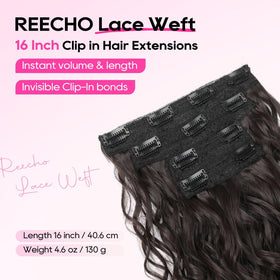 REECHO curly clip-in extensions worn for a seamless natural look