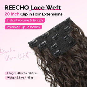 REECHO secure clip system holds extensions in place during daily activities.