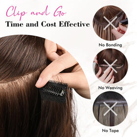 Damage-free length and easy clipping deliver volume without harming natural hair