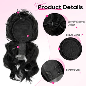 REECHO Natural-look hairline closeup black for realistic feel.
