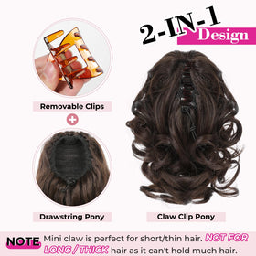 REECHO lightweight fiber ponytail offers comfortable clip-on volume.