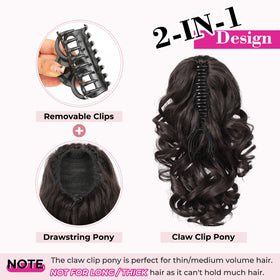 REECHO ponytail extension with claw clip offers secure, easy attachment
