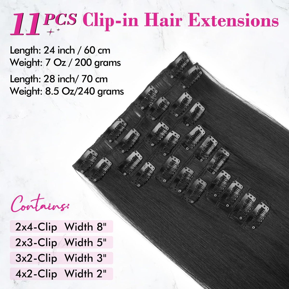 REECHO thick-volume clip-in set boosts fullness for glamorous styles.