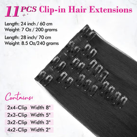 REECHO thick-volume clip-in set boosts fullness for glamorous styles.