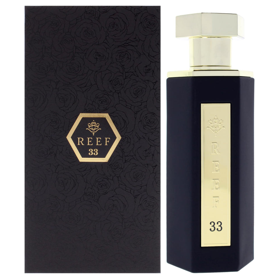 Reef No-33 EDP bottle front view, versatile unisex scent for daily wear.