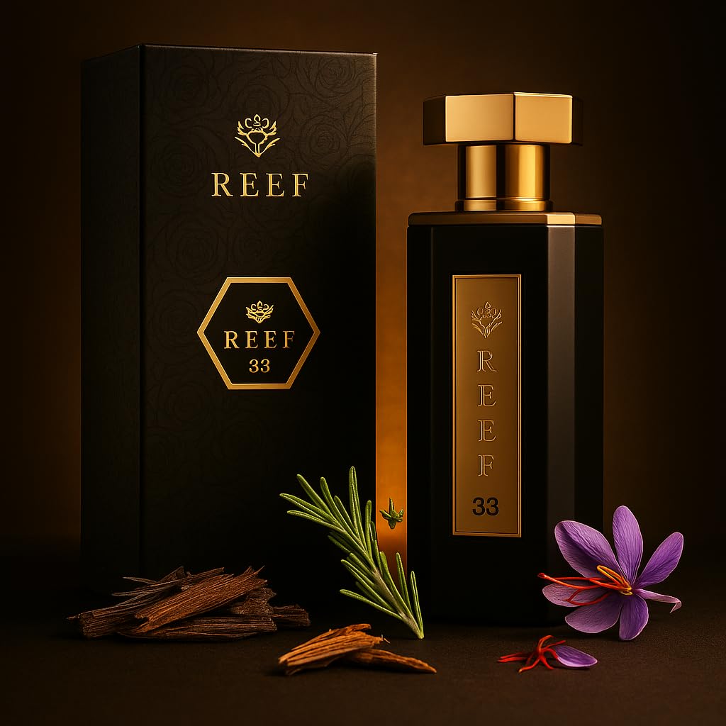 Reef Perfumes bottle cap close-up showing premium design and lasting fragrance.