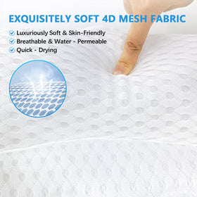 REEZEIVI bath pillow with thick padding supports head and shoulders gently.