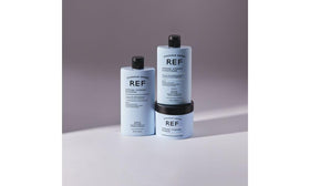 REF Intense Hydrate Shampoo on hair swirl shows deep hydration