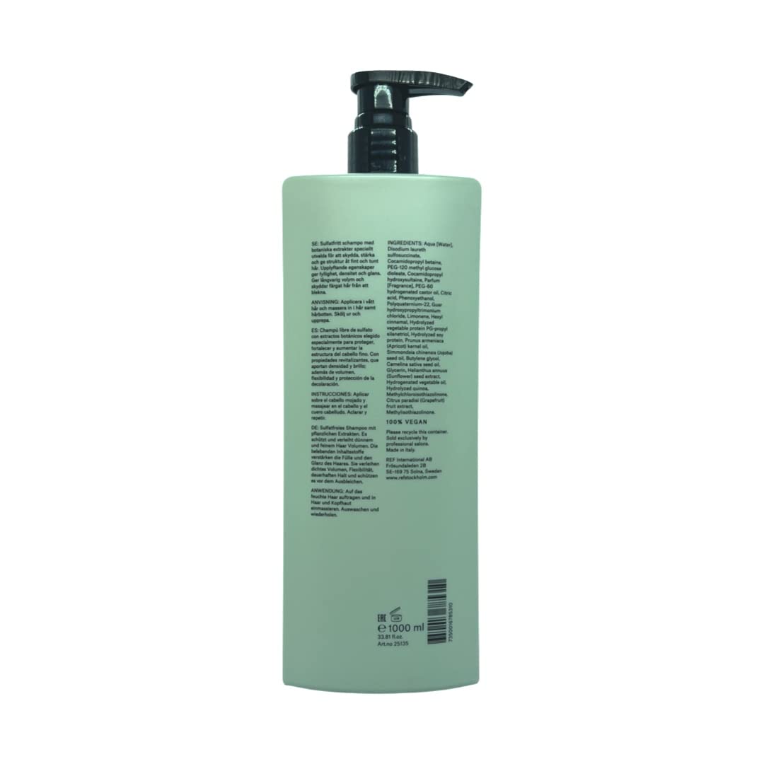 REF Volume Boost Shampoo lather delivers root lift while nourishing scalp and strands