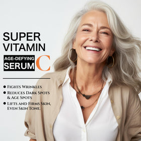 Model with clear skin after using Refaflio Serum for mature skin