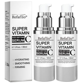 Refaflio Super Vitamin C Serum bottle with orange tint for hydration