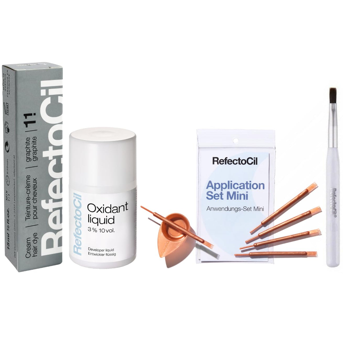 RefectoCil Graphite cream hair dye bottle for natural grey coverage