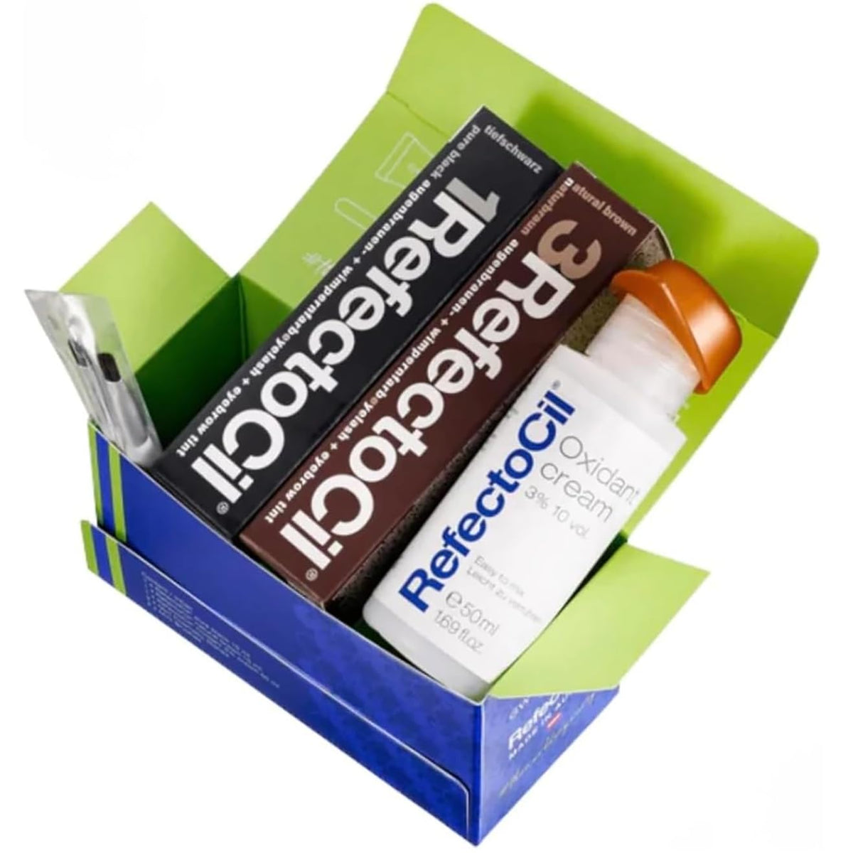 RefectoCil Pure Black dye for intense, long-lasting color and dramatic results.