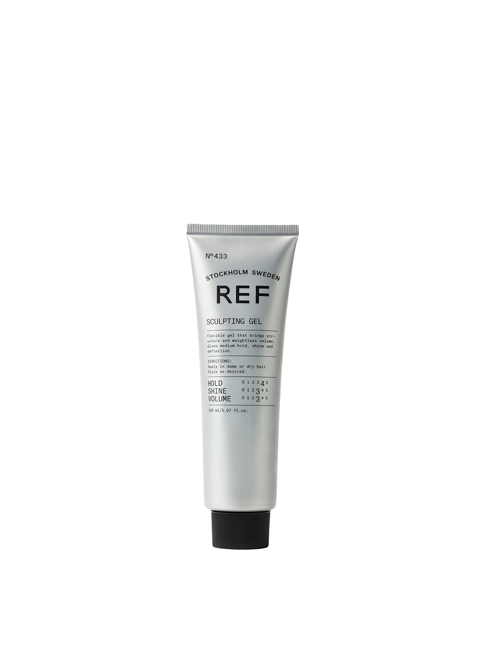Reference of Sweden REF Sculpting Gel bottle front view shows strong hold