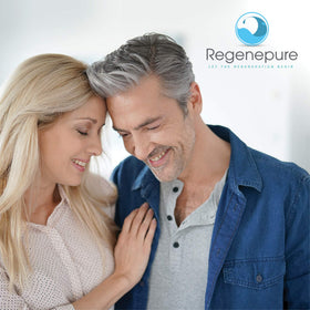 REGENEPURE Intense Volumizing conditioner packaging on shelf communicates value.