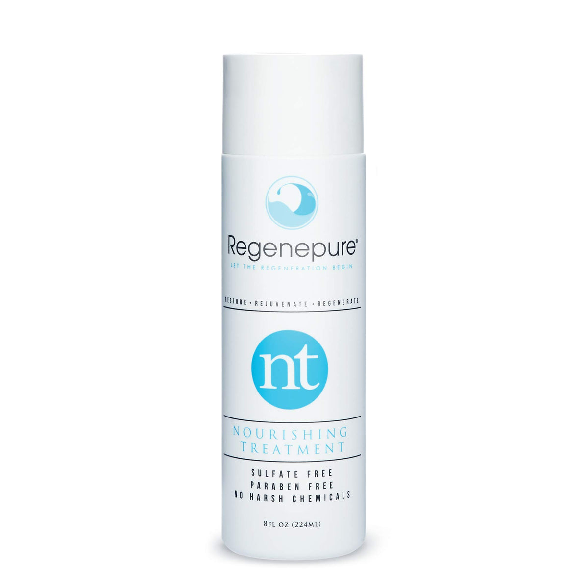 REGENEPURE NT Shampoo bottle front for everyday scalp care and potential fullness.