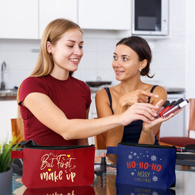 Reginary canvas makeup bag dorm organizer, keeps small items neatly stored.