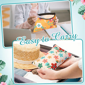 Reginary colorful flower-print bag helps separate cosmetics for quick access