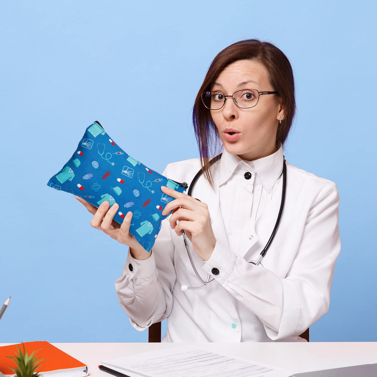 Reginary colorful nurse-pattern display showcases easy style matching and organization.