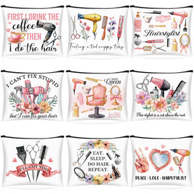 Reginary hairstylist gift bag front view with tool-themed design for professional gifting