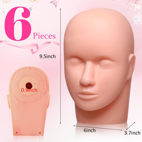 Reginary makeup training head demonstrates realistic features for safe, repeatable makeup practice.