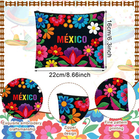 Reginary colorful embroidery makeup pouch for daily cosmetics