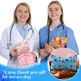 Reginary nurse-themed bag closeup highlights durable zipper and vivid patterns.