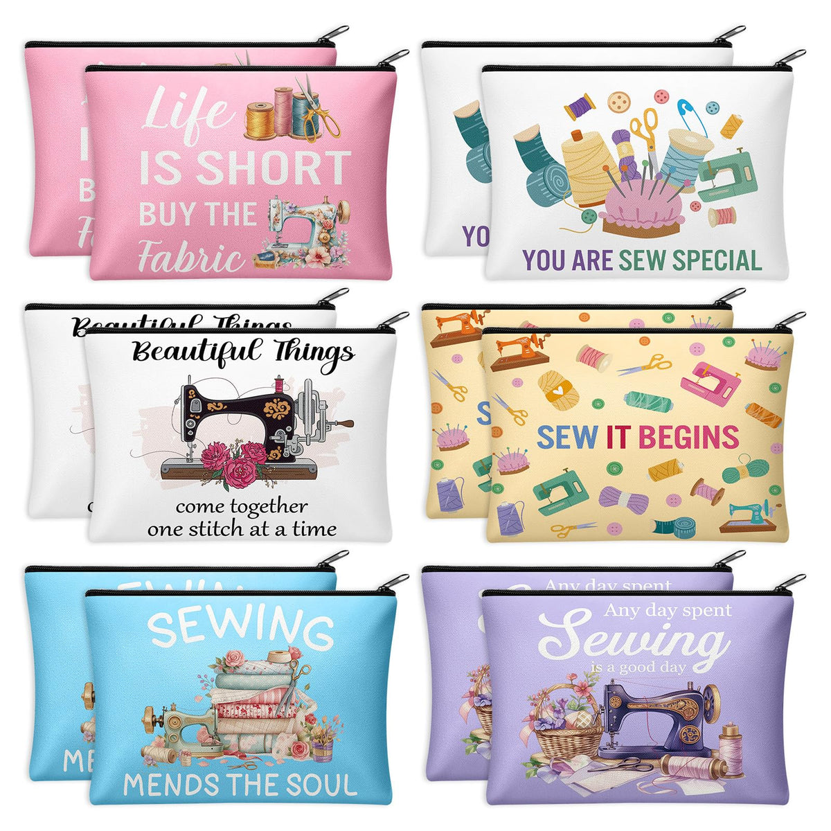Reginary quilting gift bag pack: versatile organizer for sewing essentials and cosmetics