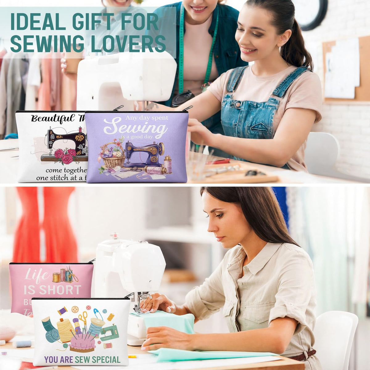 Reginary quilting-themed makeup pouch adds color and practicality to projects