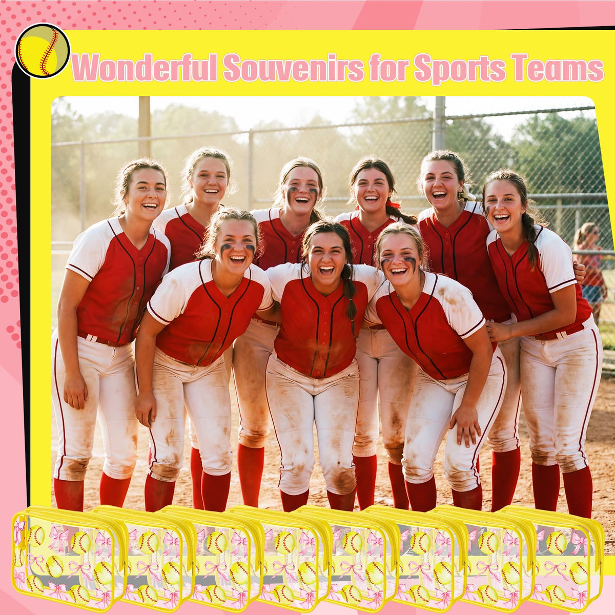 Reginary softball bags in use as organizing pouches inside a backpack.