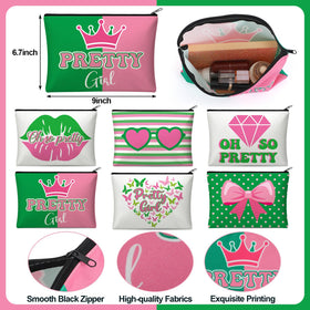 Reginary sorority makeup bags with crown design, a stylish gift for sisters