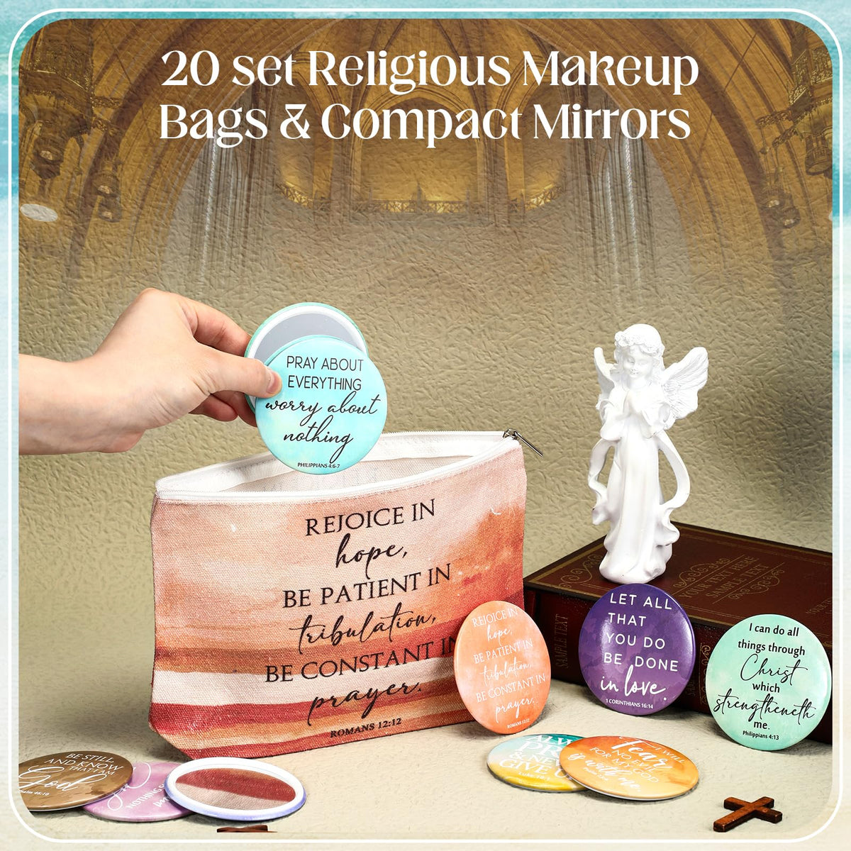 Reginary compact mirror 2.76 inches in diameter for on the go