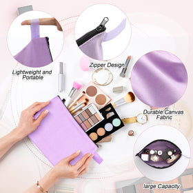 Reginary travel cosmetic pouches measure 9.8x5x2 inches for easy packing.
