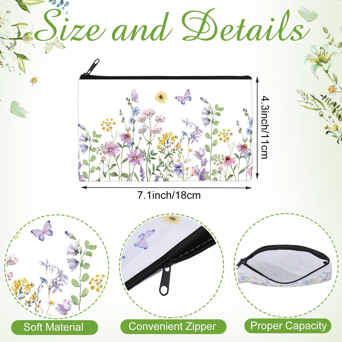 Reginary travel pouch with large capacity keeps cosmetics neatly separated.